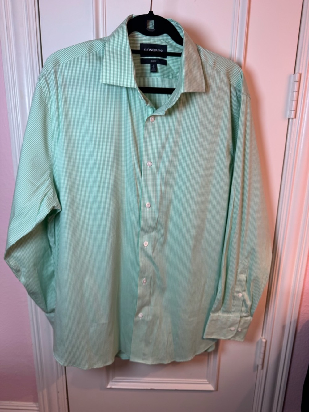Bonobos Mint Green Micro-Check Dress Shirt